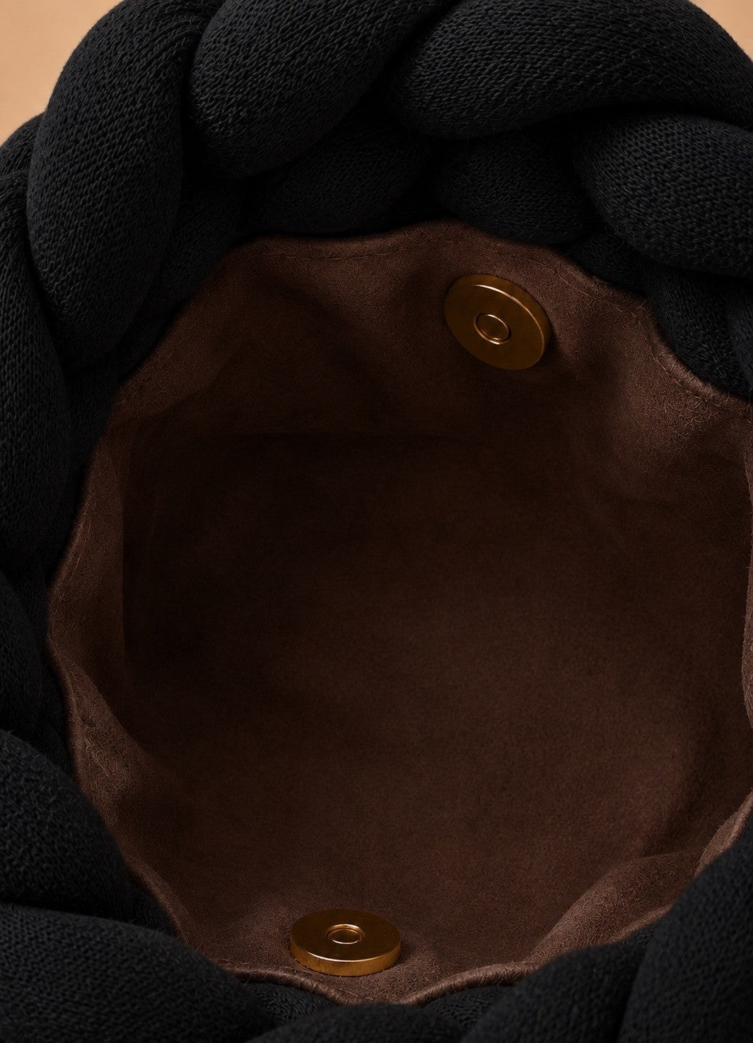 Signature Knot Satchel - Midnight Noir