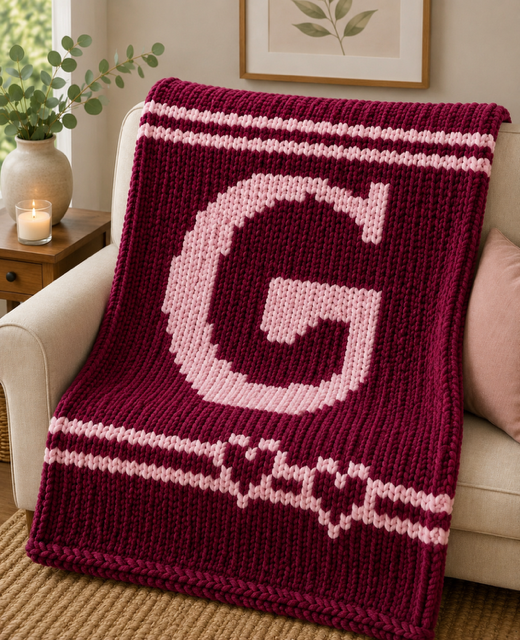 Monogram Throw Blanket