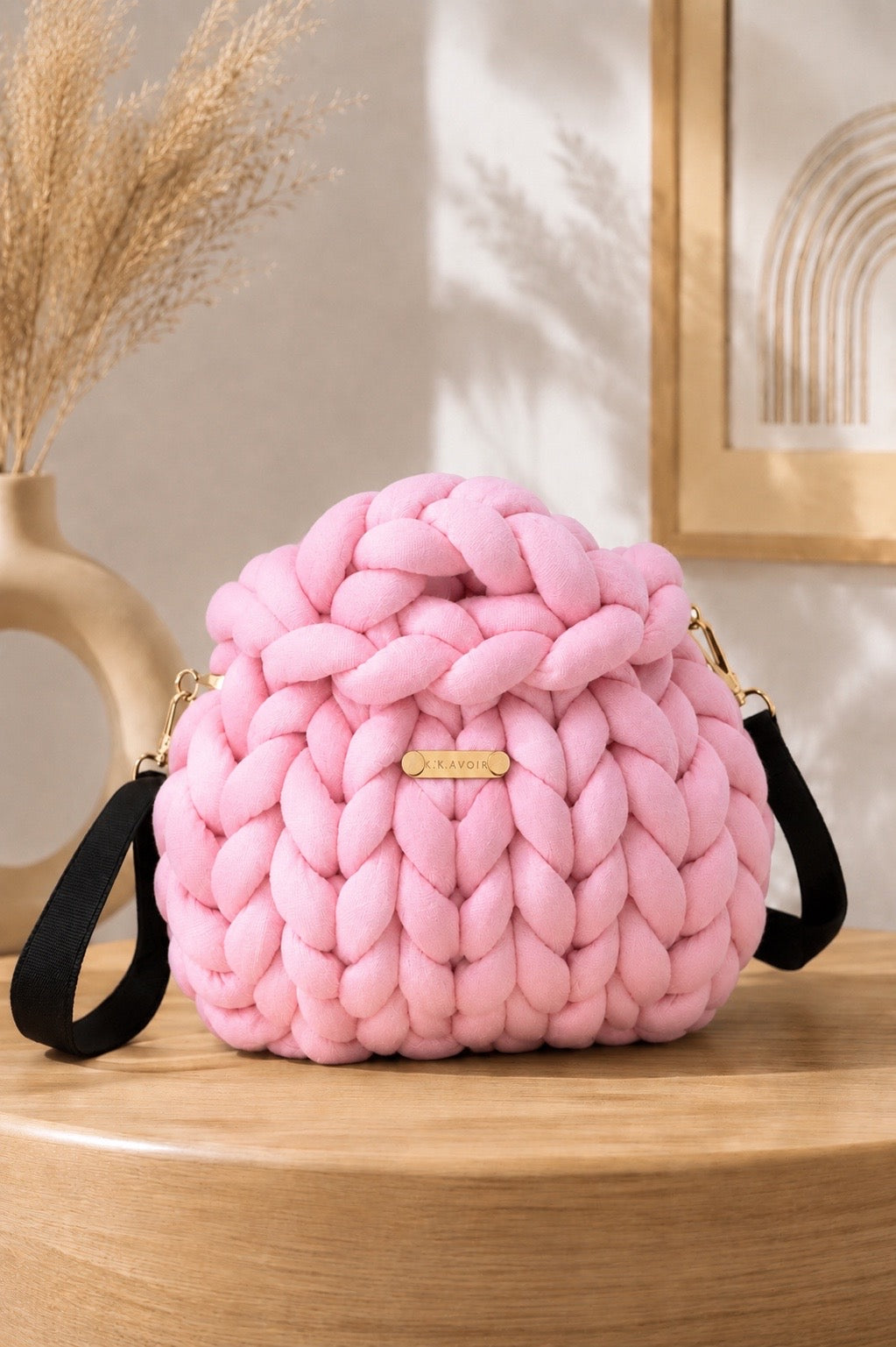 Signature Knot Satchel - Rosé