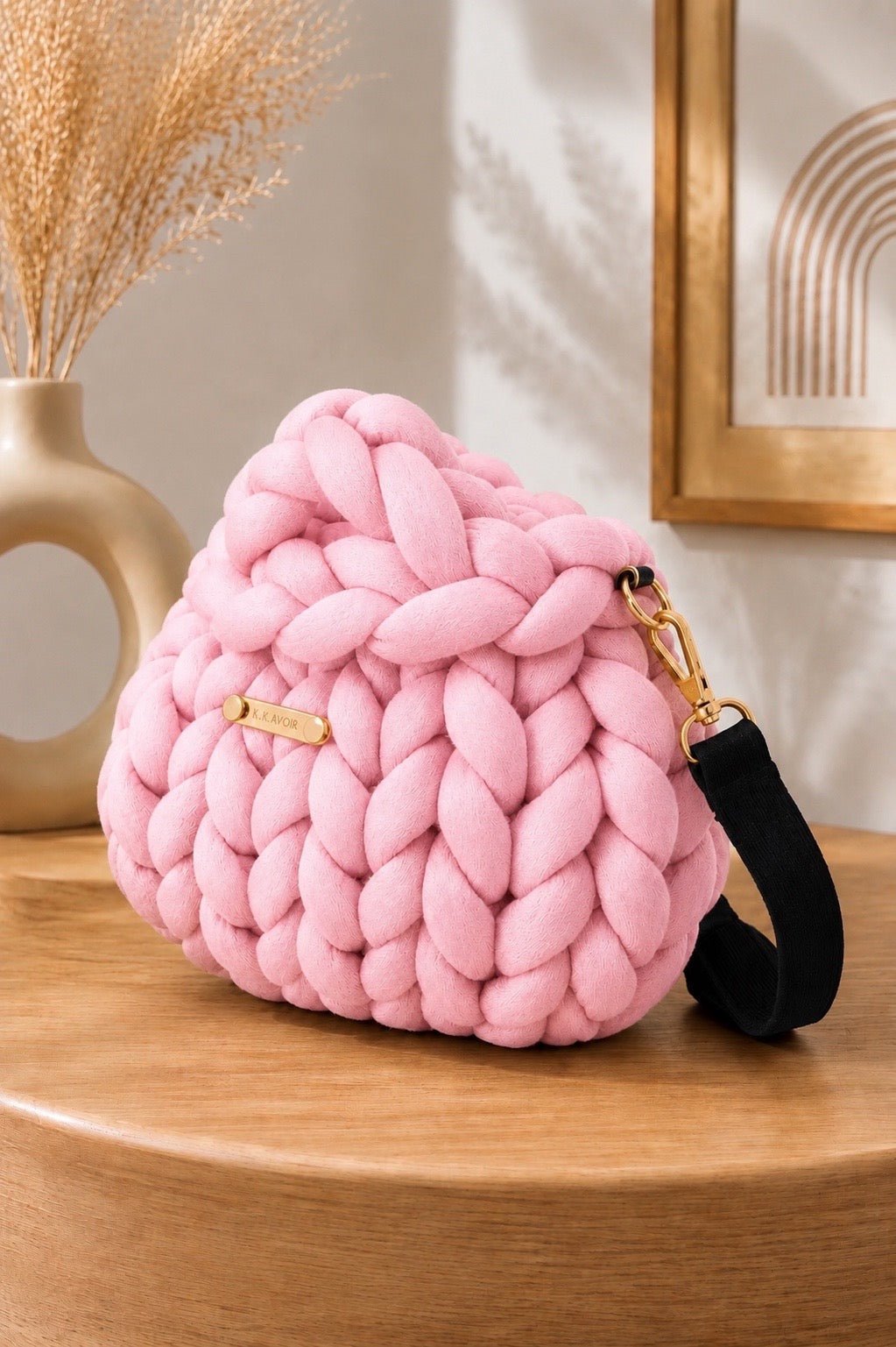 Signature Knot Satchel - Rosé