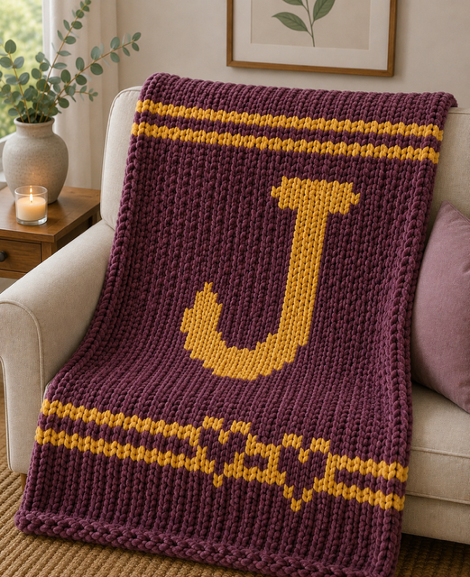 Monogram Throw Blanket