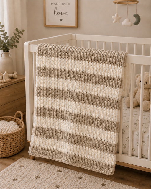 Little Knots Striped Baby Blanket