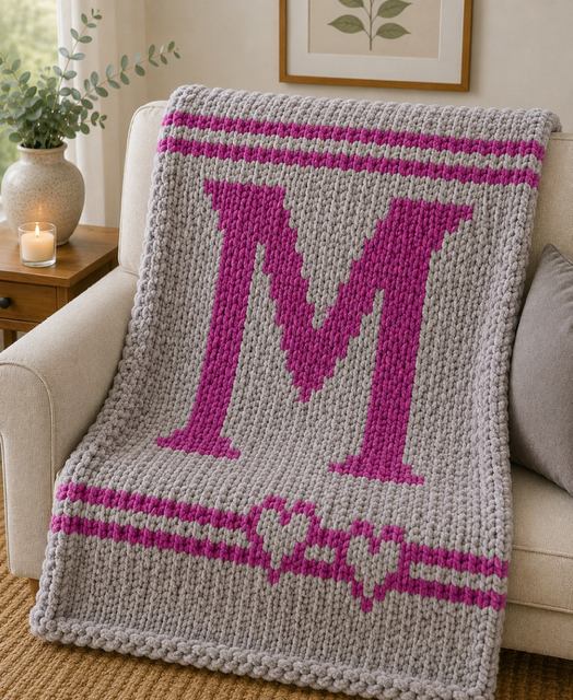Monogram Throw Blanket