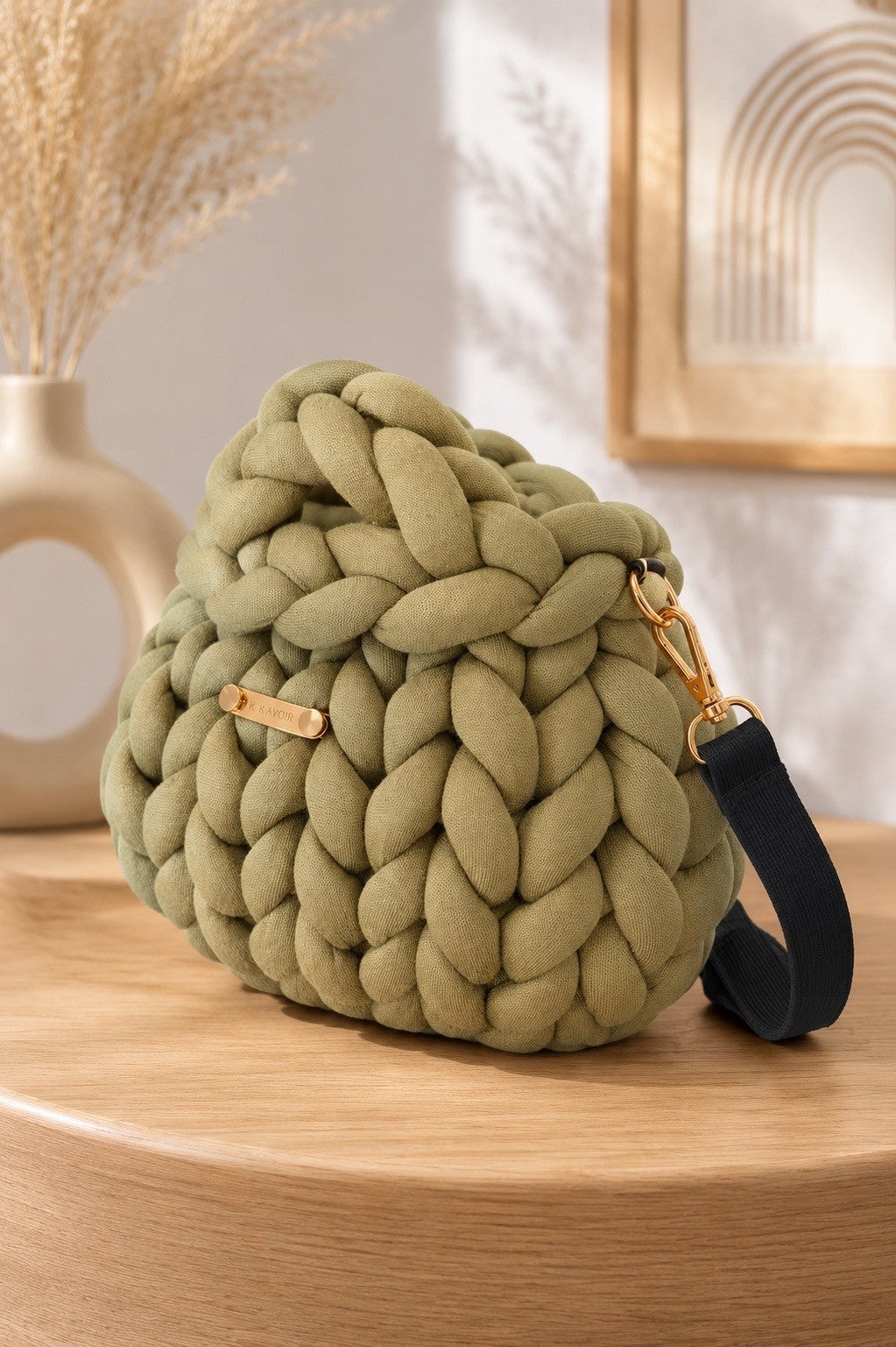 Signature Knot Satchel - Olive Grove