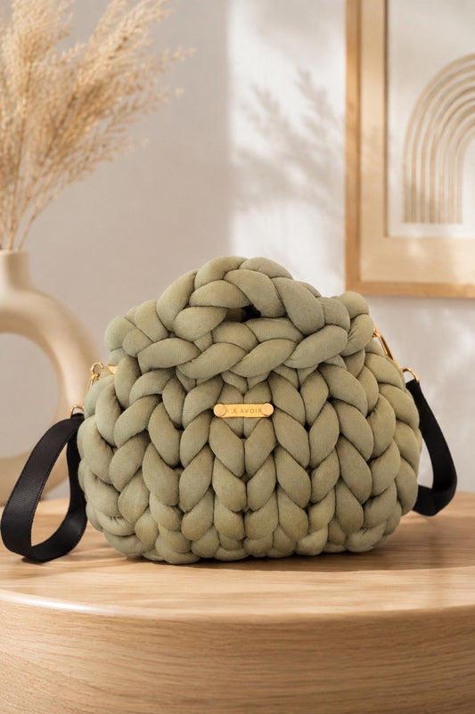 Signature Knot Satchel - Olive Grove