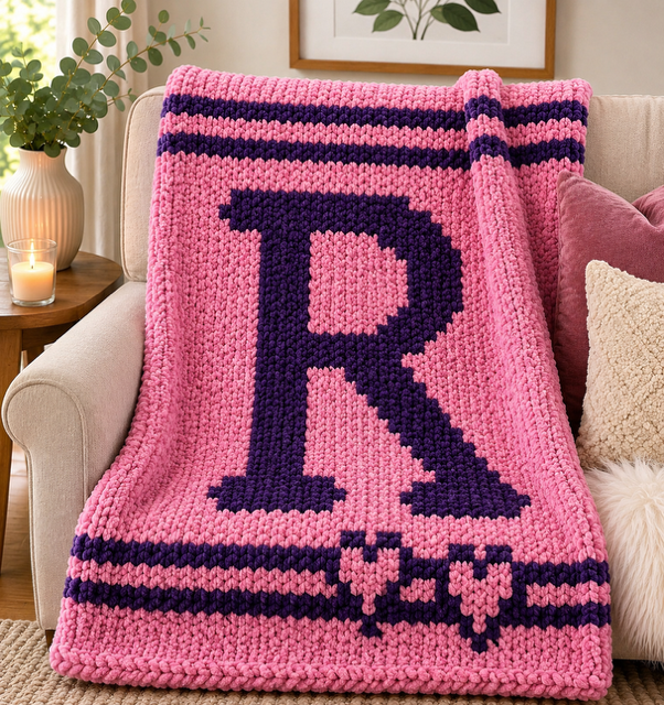 Monogram Throw Blanket