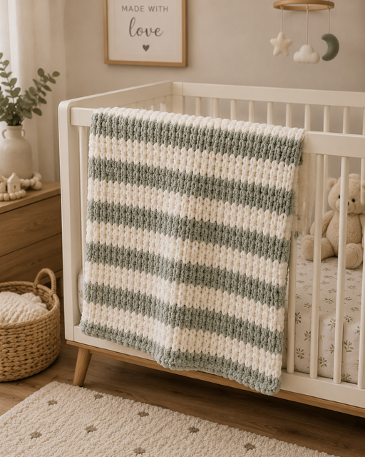 Little Knots Striped Baby Blanket