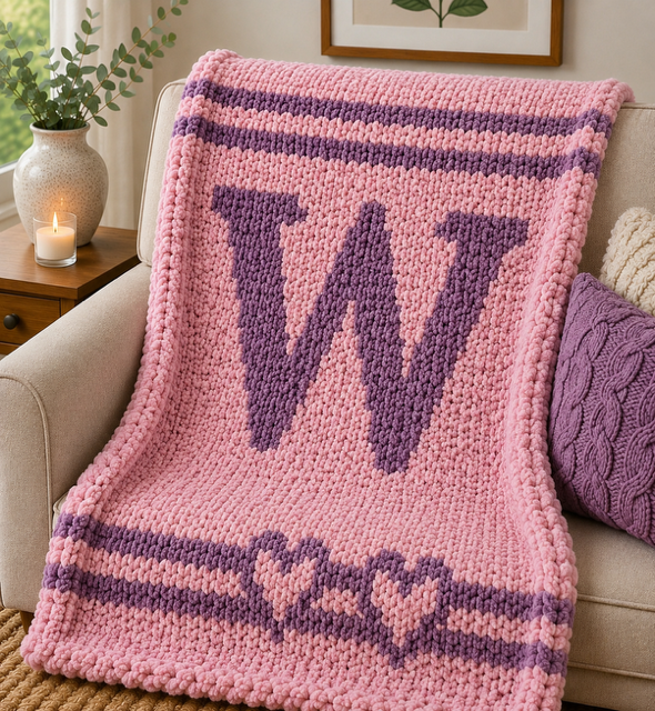 Monogram Throw Blanket