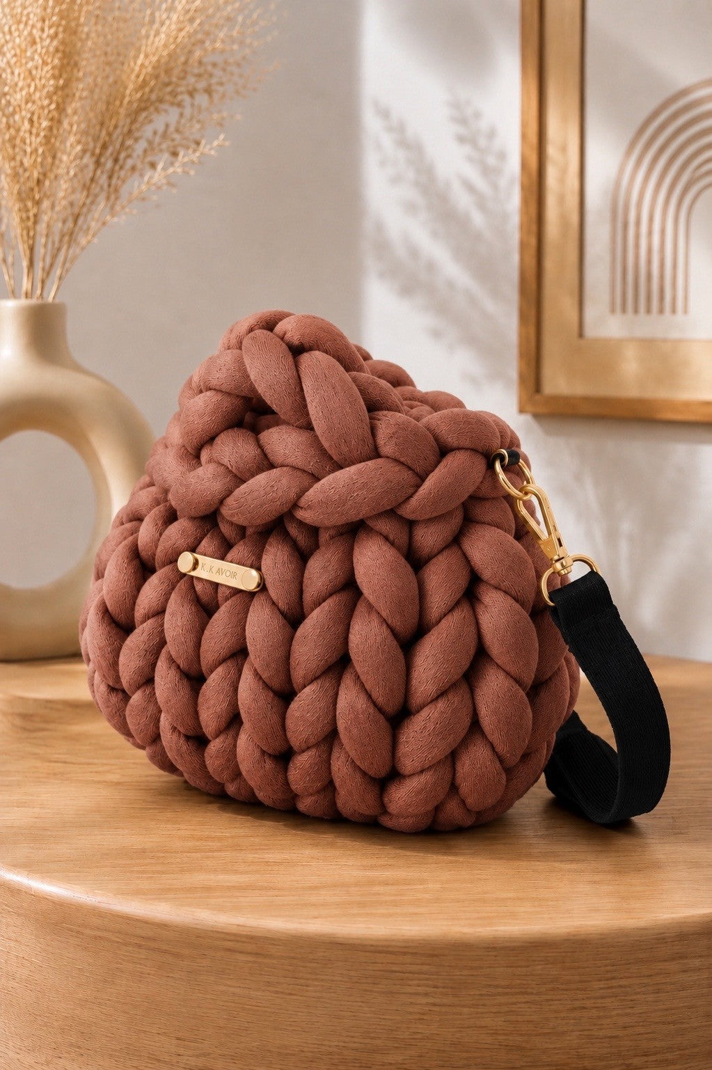 Signature Knot Satchel - Cocoa