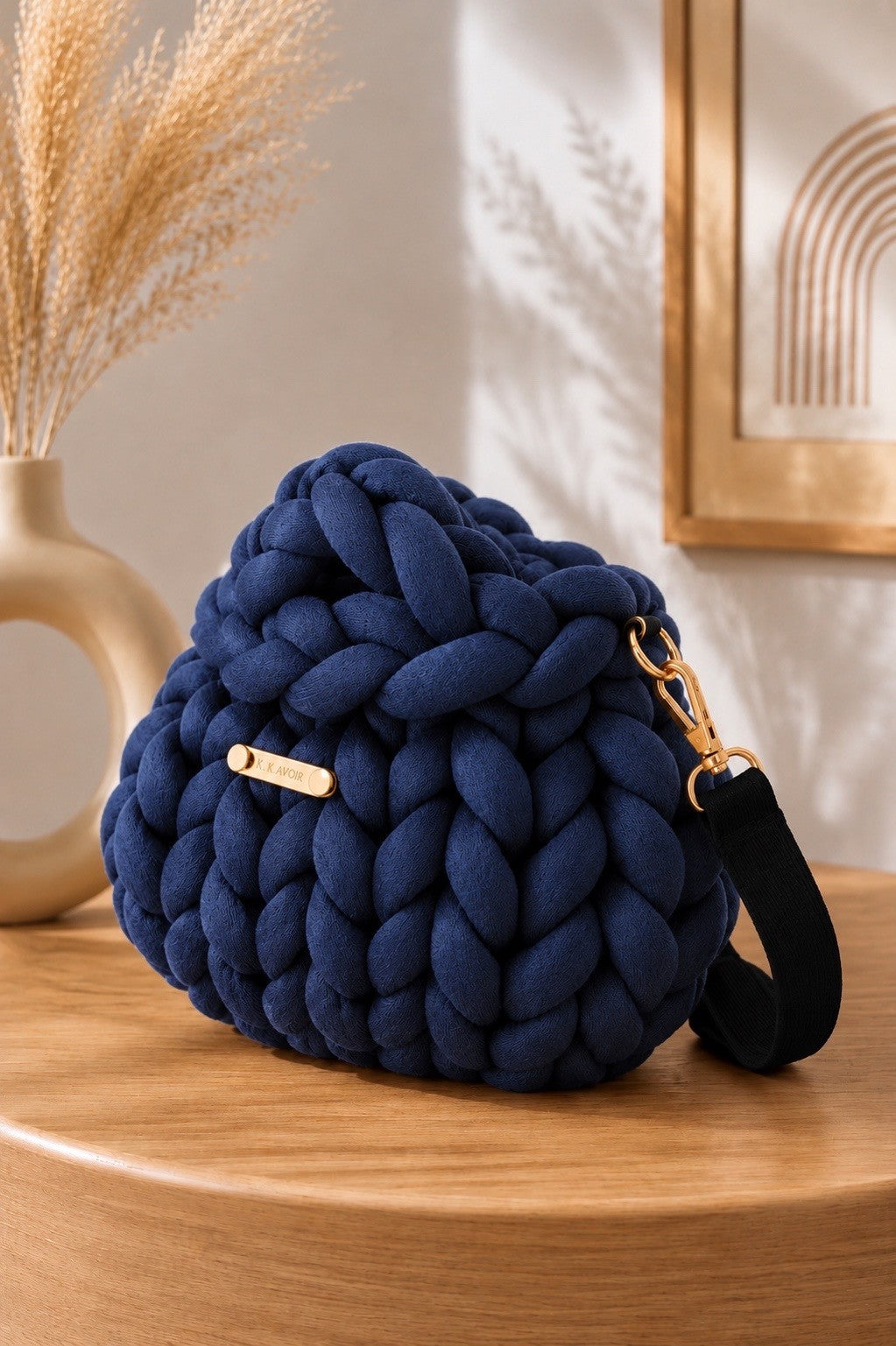 Signature Knot Satchel - Deep Harbor