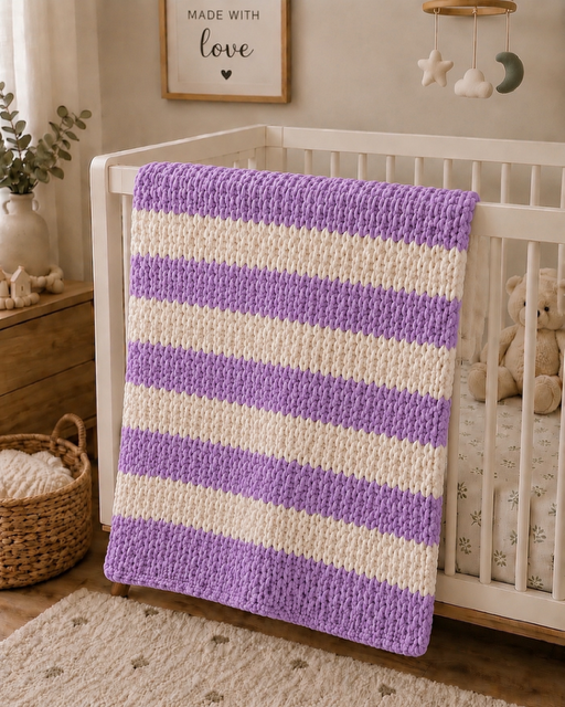 Little Knots Striped Baby Blanket